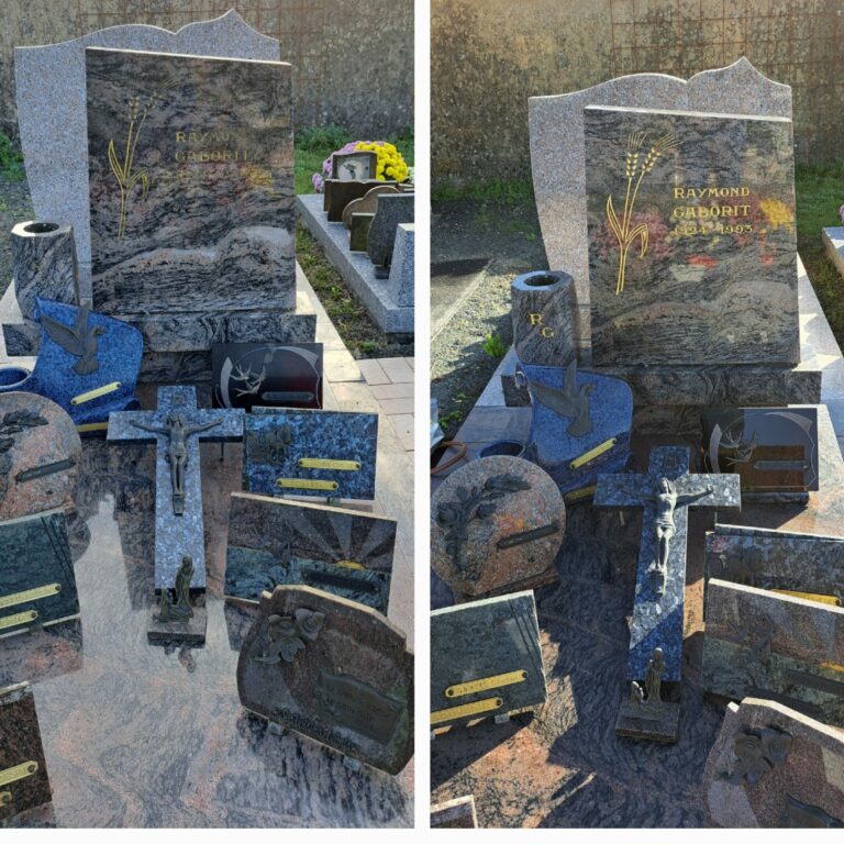 Dorure à la feuille d'or - Cimetière Saint Jean de Liversay