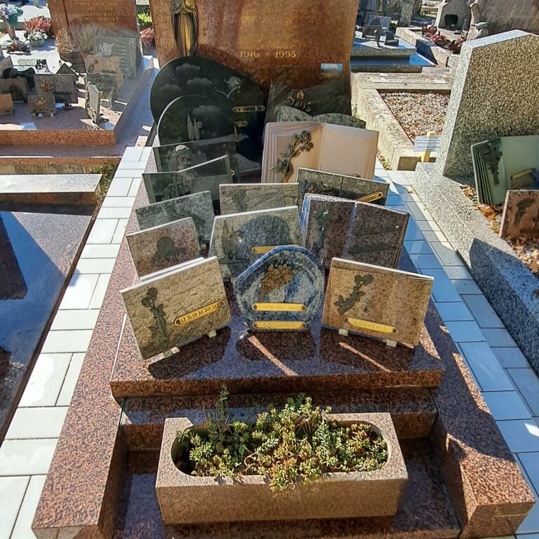 Cimetière de Croix-Chapeau - Nettoyage de la sépulture et de ses ornements